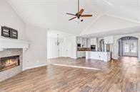 Open concept with the kitchen and living & breakfast room