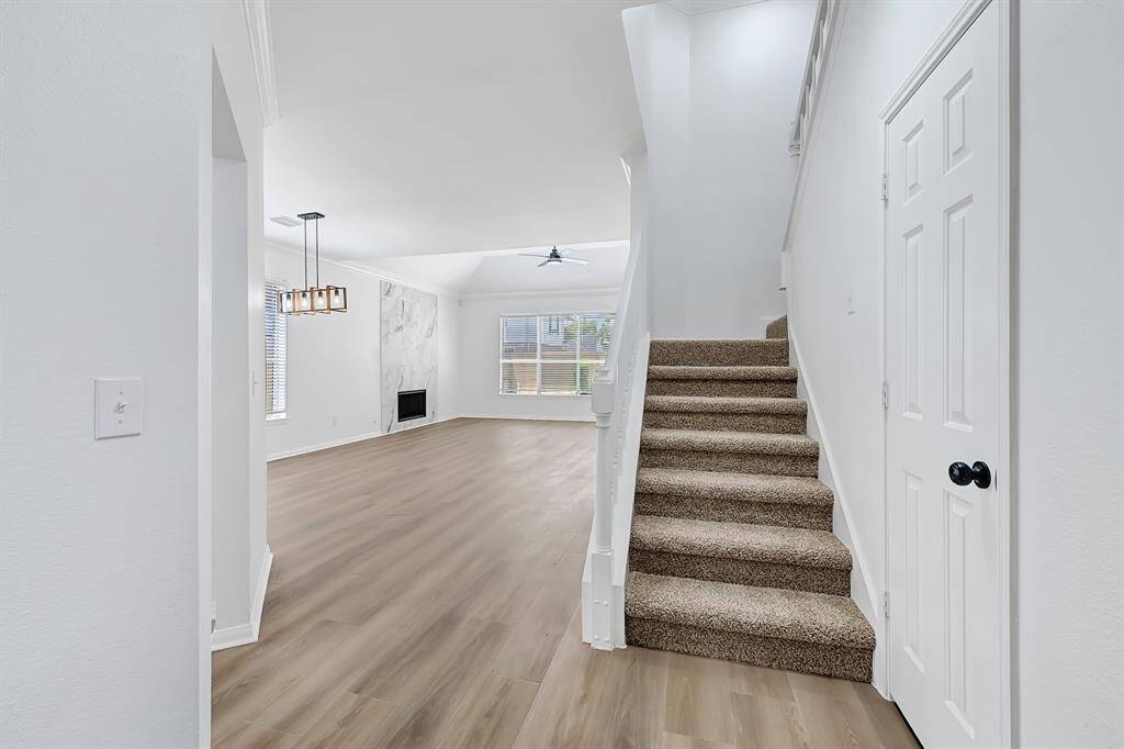 New Carpeting upstairs and all new Wood like plans downstairs