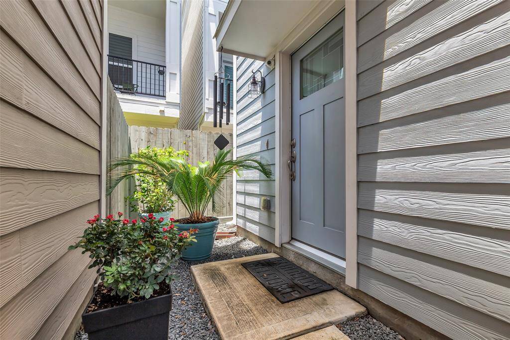 The well-maintained exterior and inviting entryway set the tone for what’s inside.