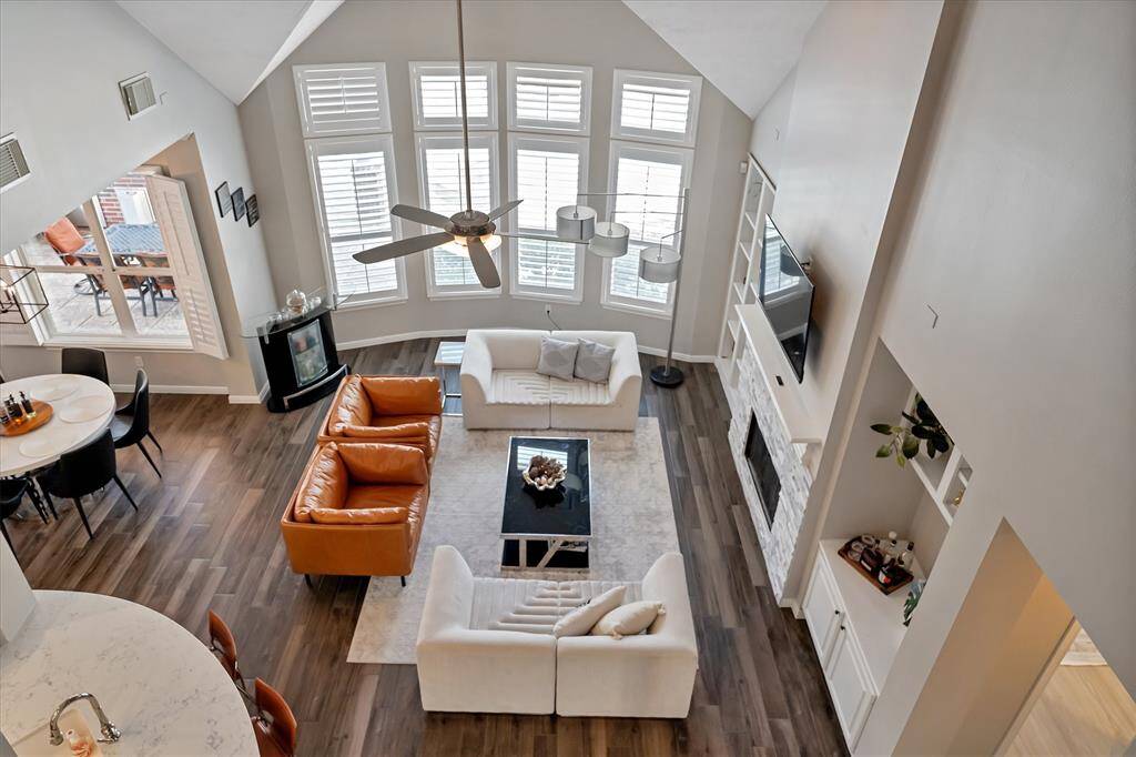Living area view from second floor