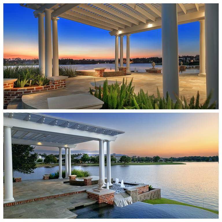 Open air 552 sq ft pavilion with programmable LED lights provides cover for the heated infinity edge spa with massage jets and multiple water features. The PERFECT spot to unwind after a hectic day!
