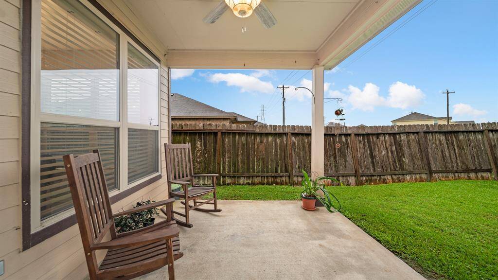 Outside to your private patio to catch a little sun and put your toes in the grass.