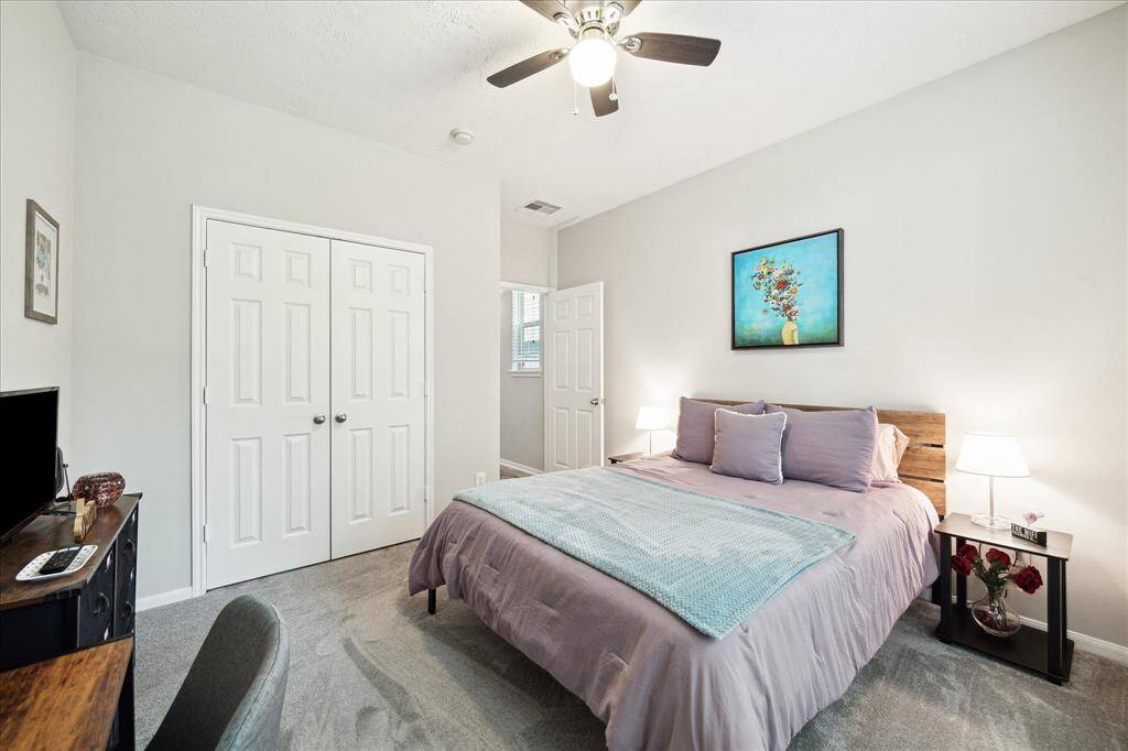 Located on the first floor, the private guest room features its own ensuite bathroom, offering comfort and privacy for visitors.