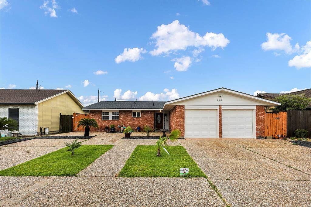 Welcome home to 3415 80th!  This highly sought after neighborhood is close to amazing schools and the BEACH! Charming 3-bedroom 2-bath home with 2-car garage, spacious driveway and low maintenance yard is situated peacefully near the west end of Galveston Island.