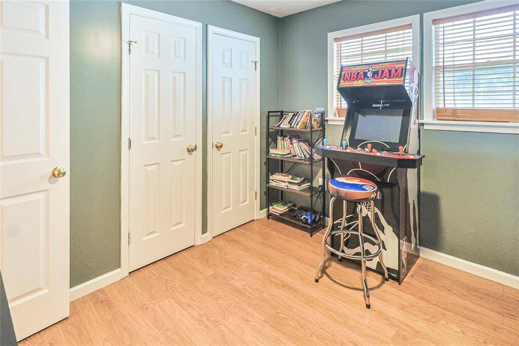 Another view of bedroom number two, look at that closet space!
