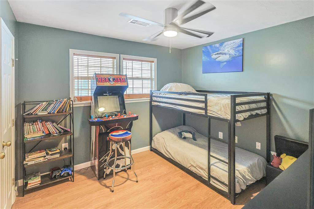 This is one of three bedrooms that is spacious with great closet space.  Freshly painted. The kids will love this room!