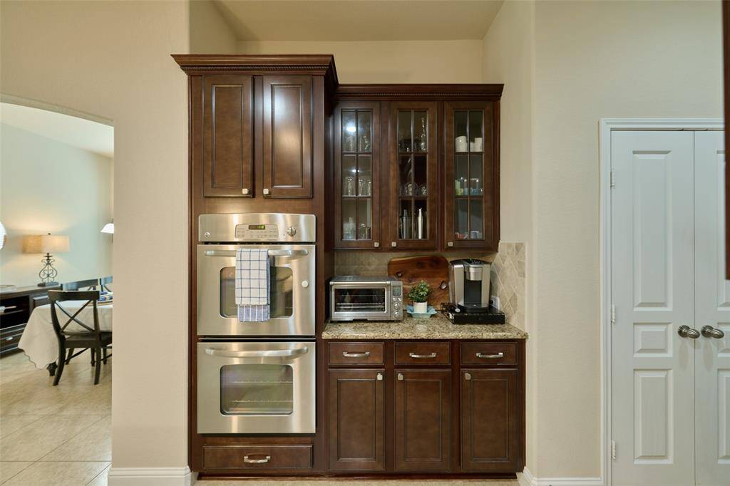 The dining area is conveniently located just off the kitchen and family room