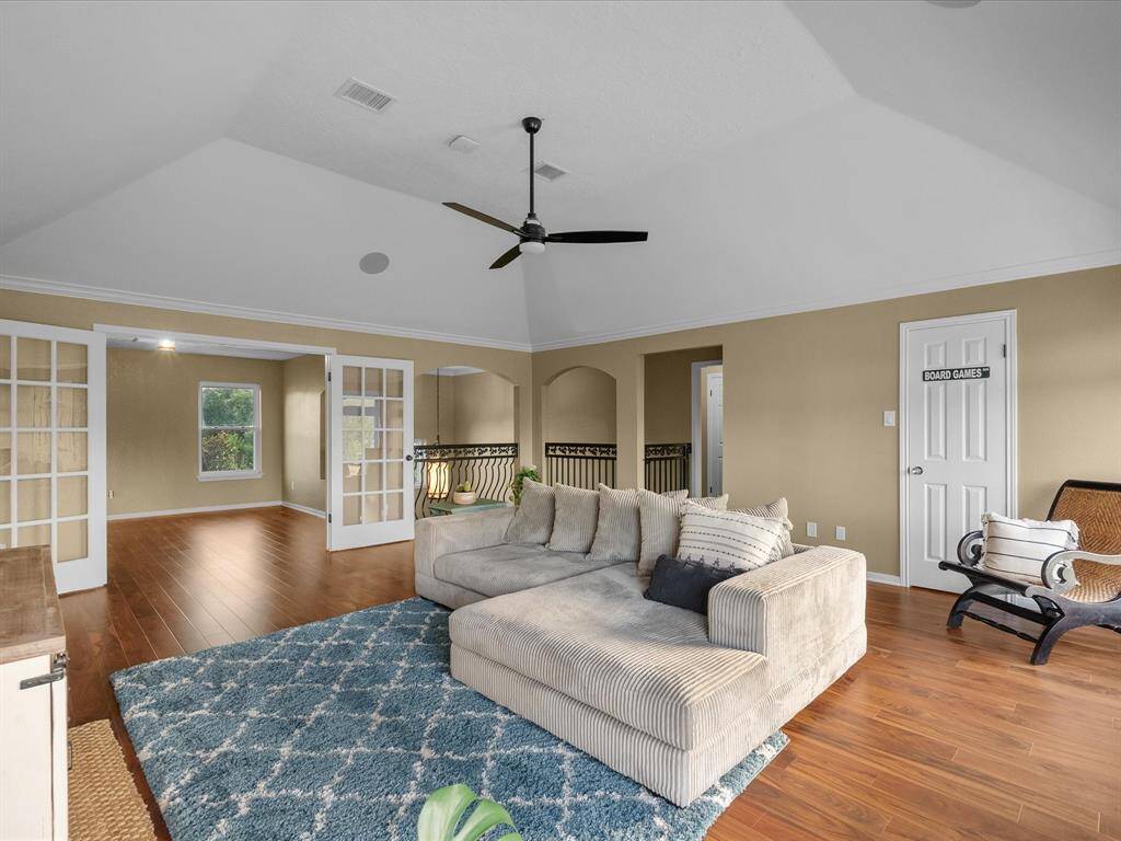 Upstairs Living/Gameroom - (Office in Back)