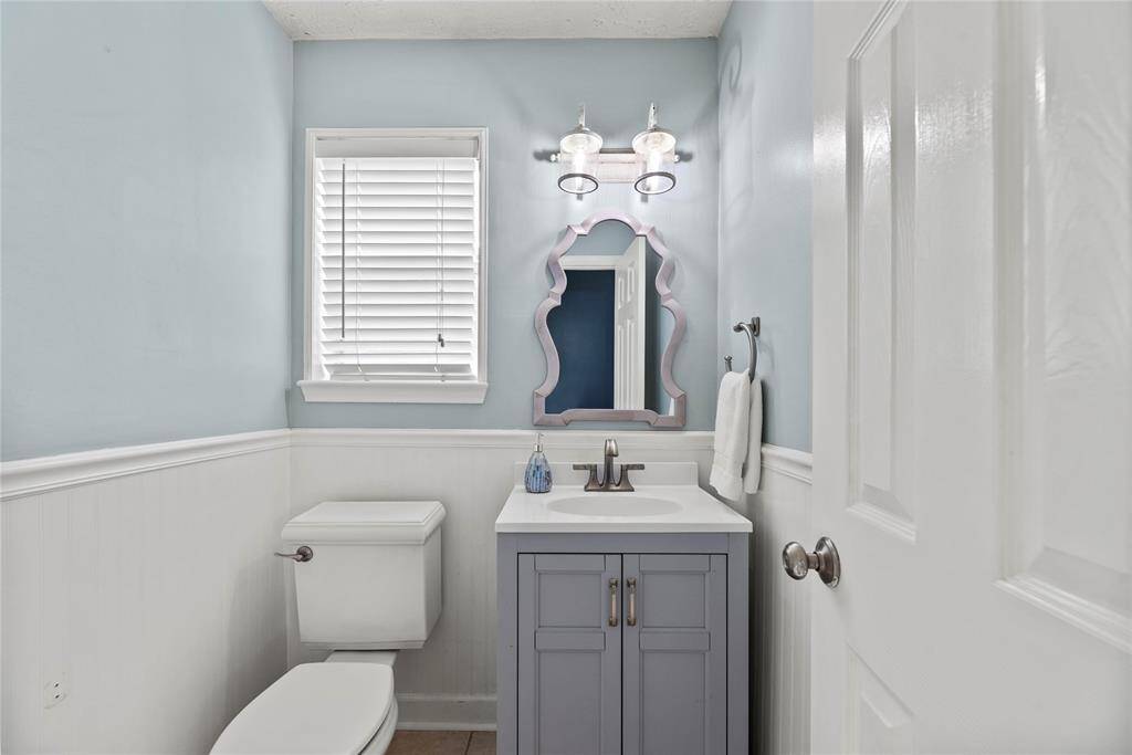 Powder room on the 1st floor.