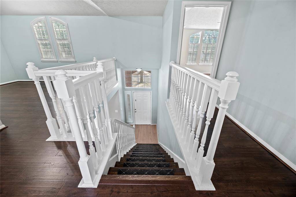 A view down the stairs.