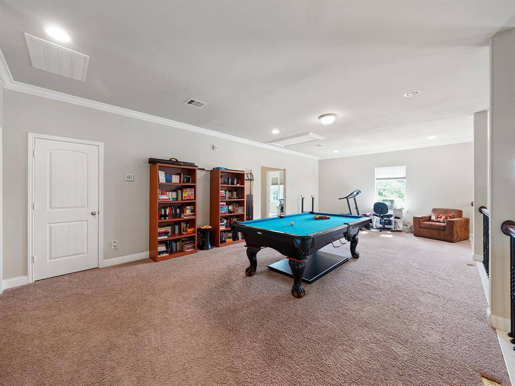 ENORMOUS game room yields itself to many options for use.
