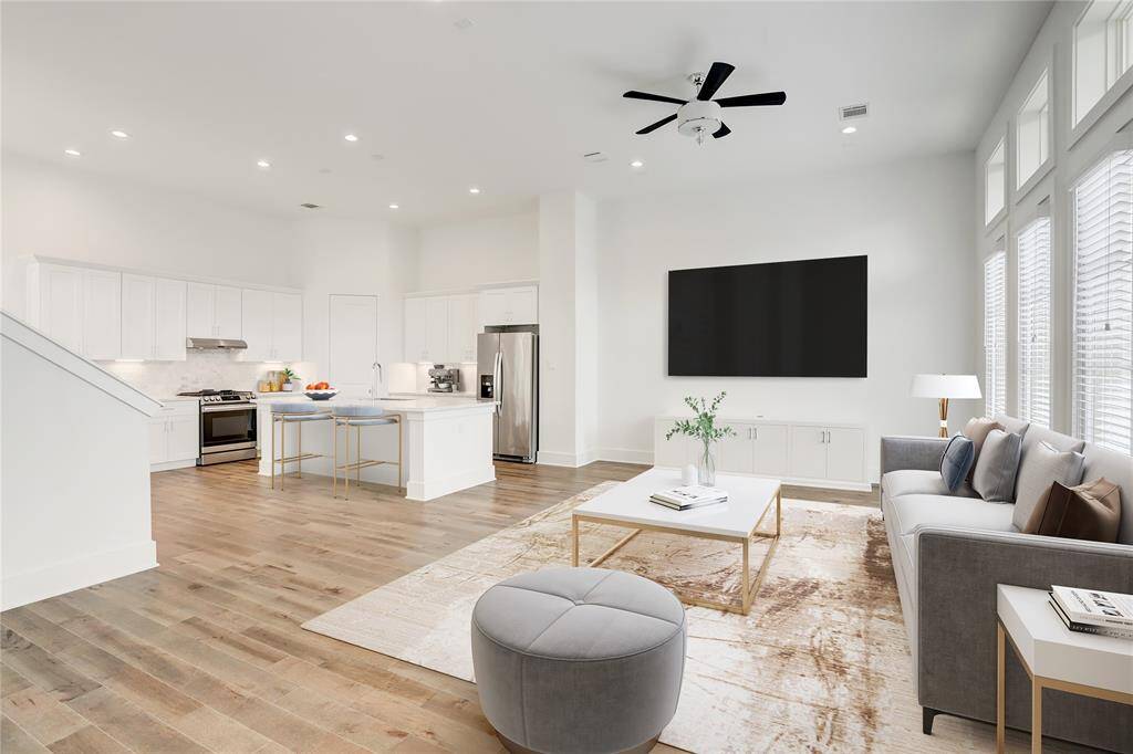 Another view of the virtually staged living area
