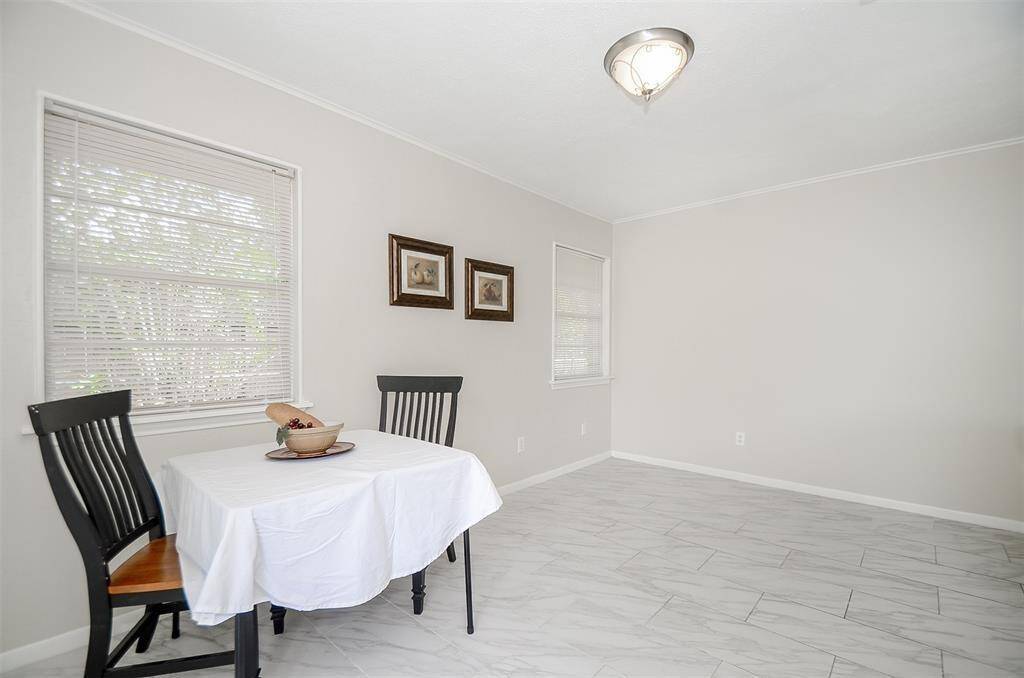 Spacious dining area