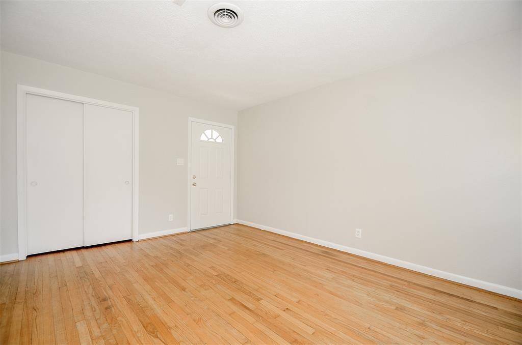View of living room with closet.