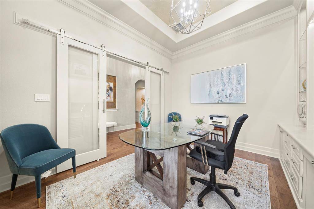 Beautiful Barn Door in the Study