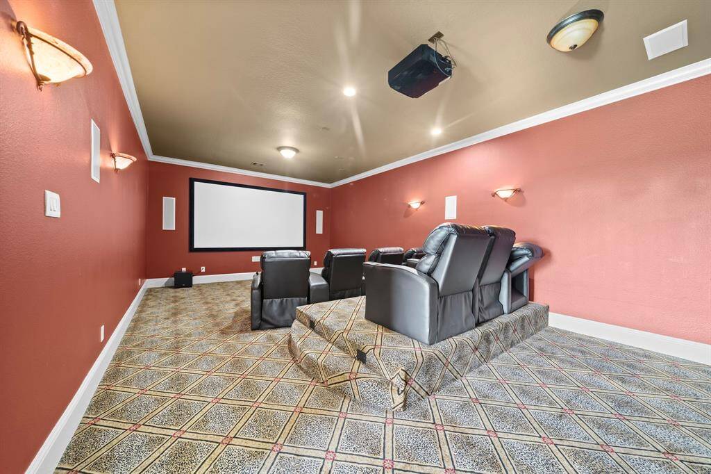 Media Room equipped with 133' TV!