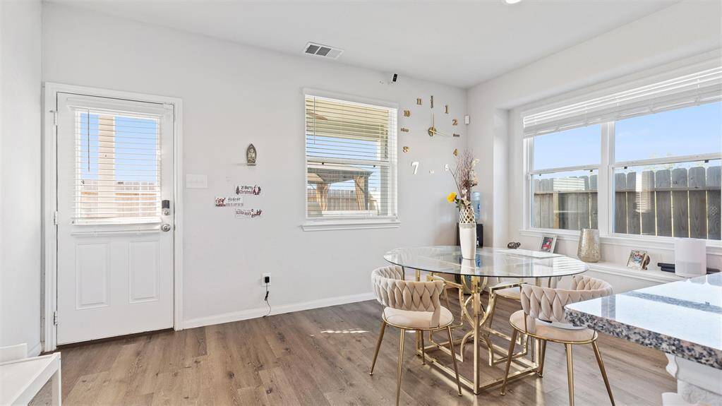 Good sized dining area with large windows