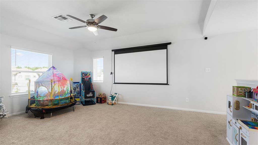 Upstairs game room or play area for the kids (projector can be included in sale)