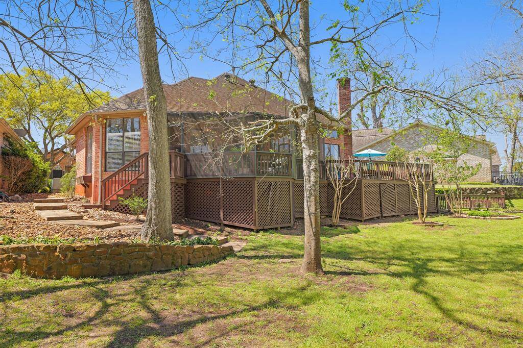 This Side Yard is accessible from both the Front Yard and down a flight of stairs from the screened-in Porch. Cool and shaded much of the year, this is a great place to add a park bench.