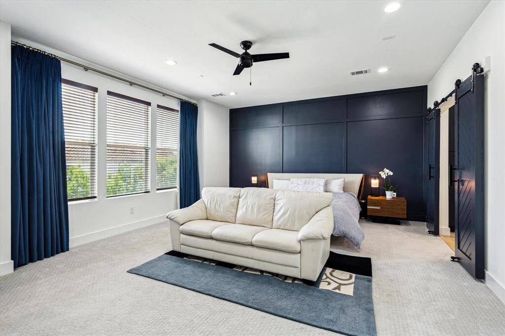 Spacious primary retreat located on the third floor.