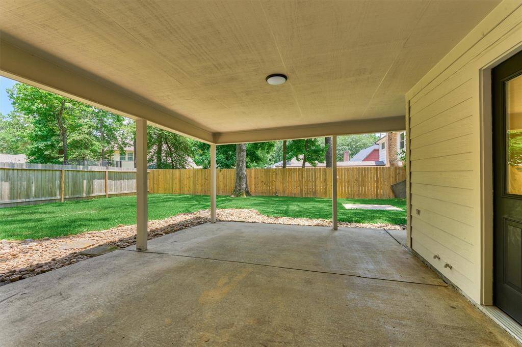Look at this space! So many opportunities to fill this great covered outdoor patio!