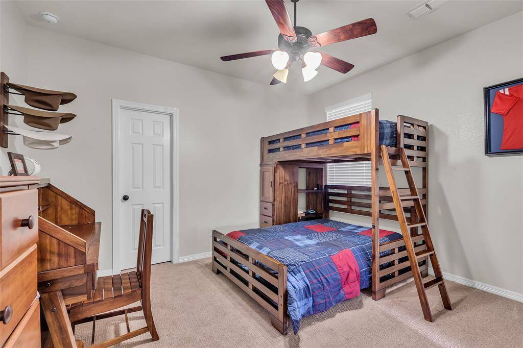 Upstairs bedrooms are spacious with large closets.