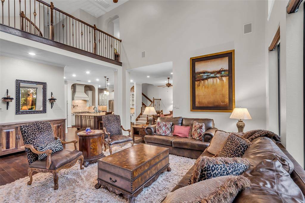 The family room is one element to the open floor plan.