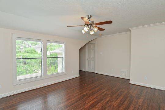The game room is large enough for a big screen tv & a pool table for fun with friends & family!