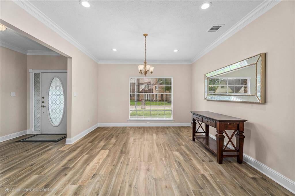 Dining Room,  Chandelier is excluded, but another one will be installed prior to closing