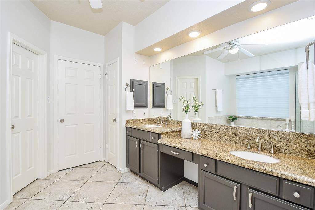 Double Sinks and a large vanity area too!