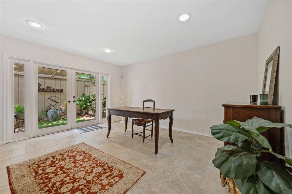 Dining room area overlooking the patio.