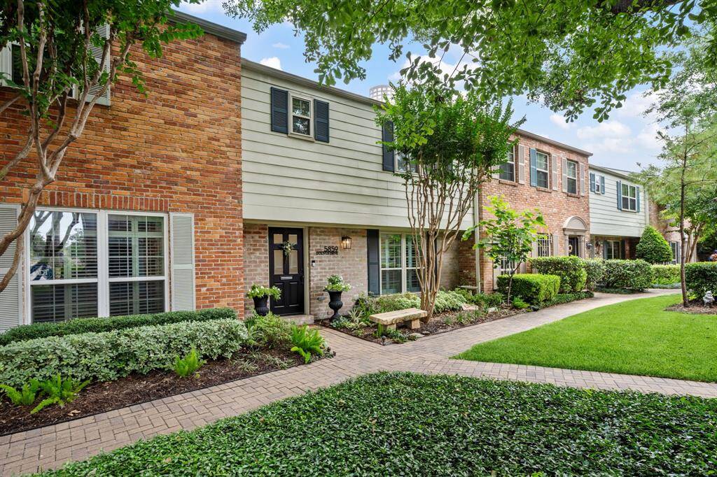 Nestled in a beautiful courtyard.