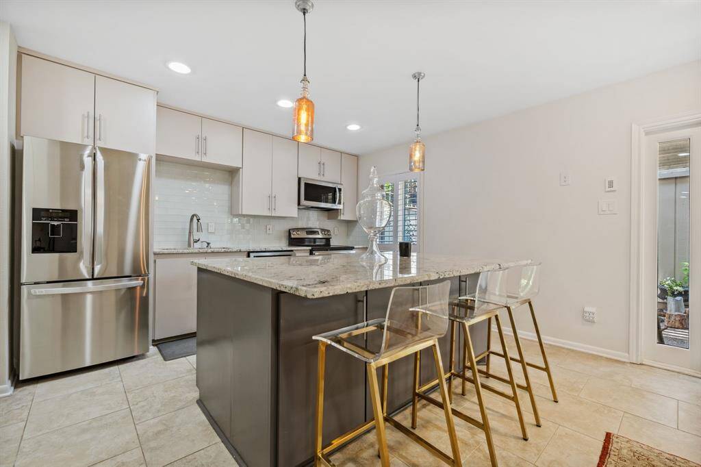 Open concept kitchen.