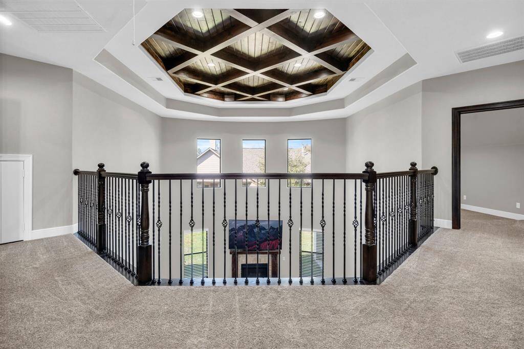 A Close-Up View of the Artwork of a Ceiling above the Living Room! 5912 T St., Katy, TX  77493