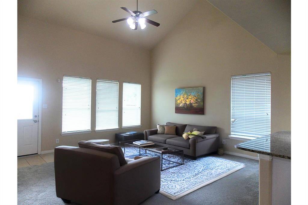 Living room virtually staged