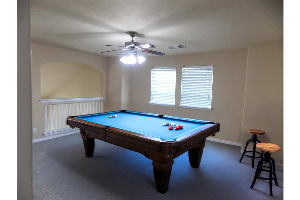 Game room virtually staged