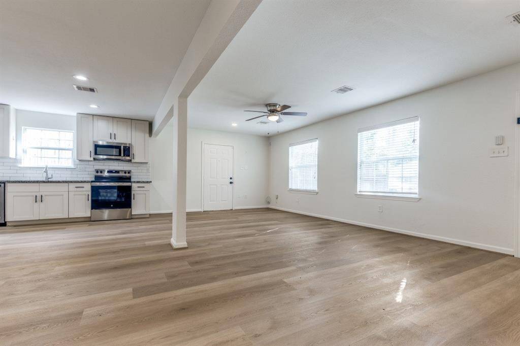 Spacious open concept Living Room and Kitchen