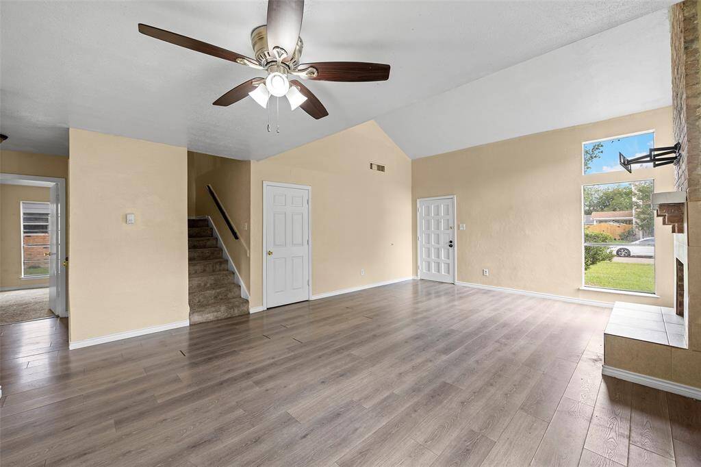 Access your second story through a tucked away staircase.