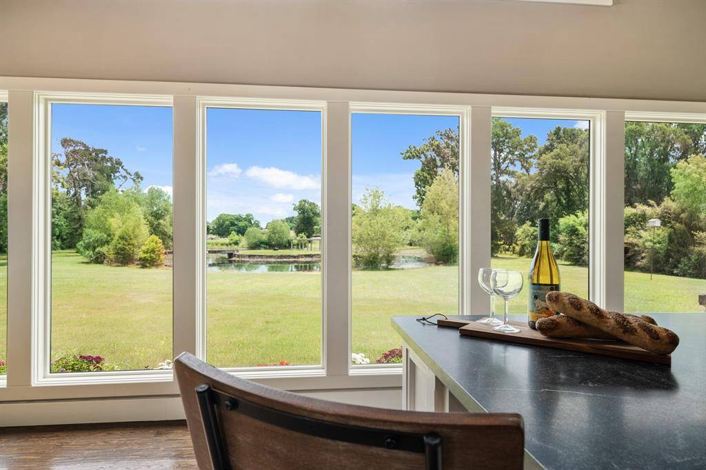 It’s difficult to adequately describe this extraordinary Kitchen. Yet, imagine sitting here having a morning cup of coffee while watching a glorious sunrise, or in the evening catching a glimpse of a herd of deer passing by as the sun sets.