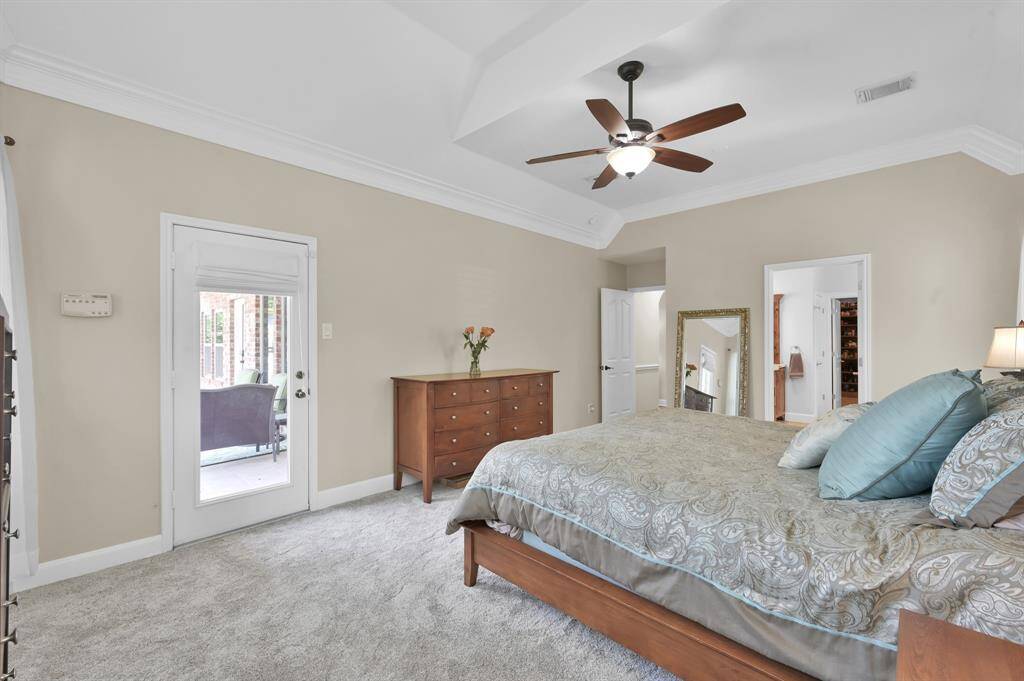 Master bedroom with door to patio