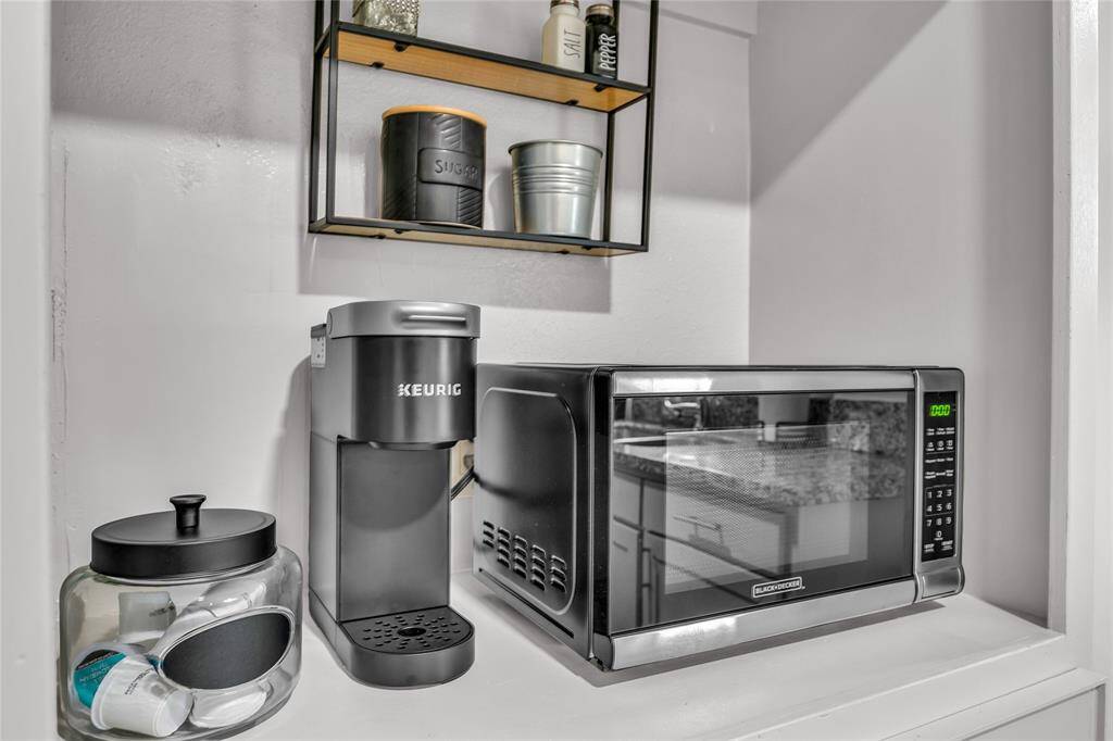 Coffee and microwave nook.