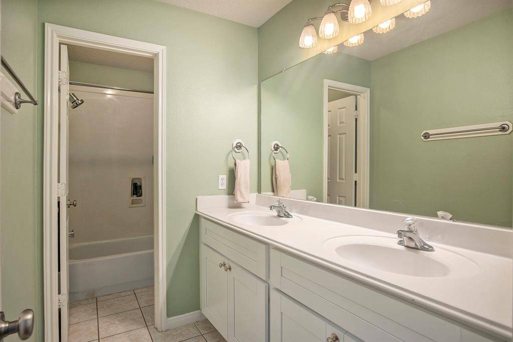 Dual Sinks in Secondary Bathroom.