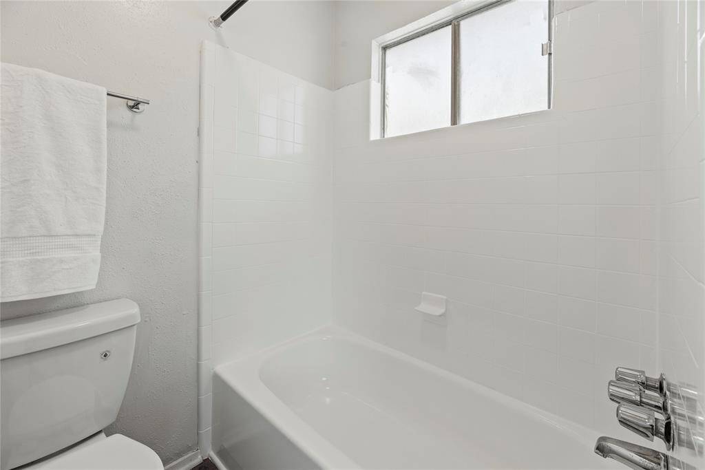 The primary bath is private and inviting.