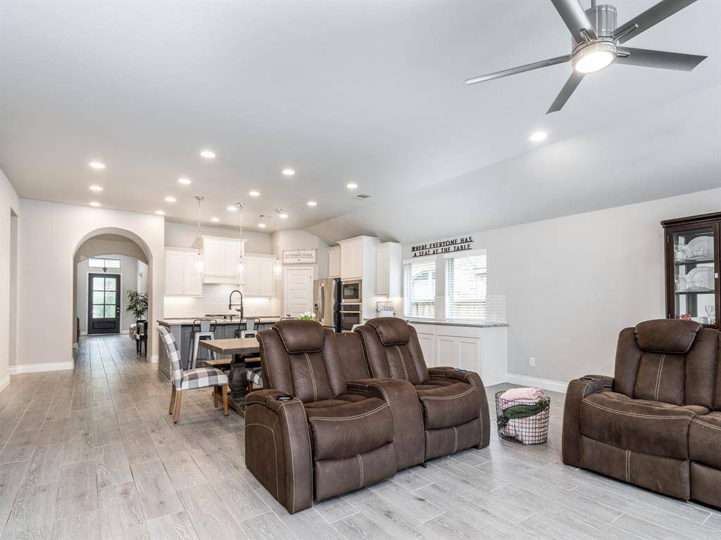 This larger one story floor plan maximizes the entertaining space.