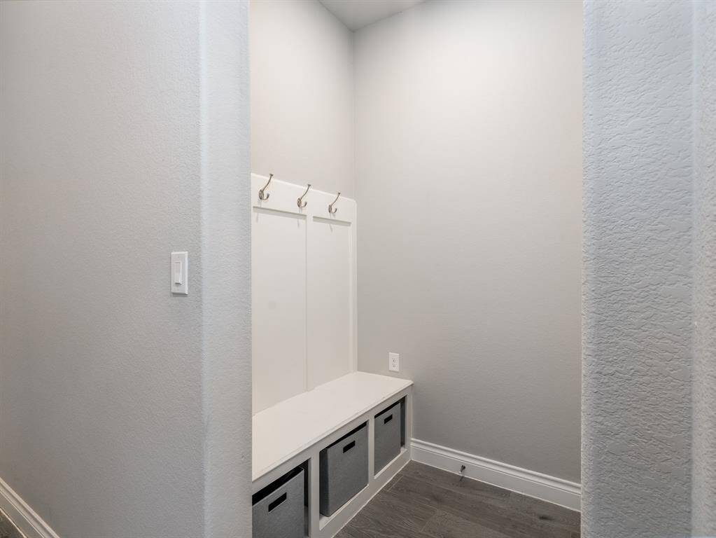 Convenient mud space as you come in from the garage.