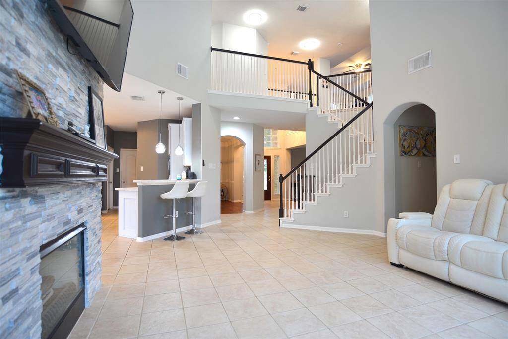 dramatic view of staircase