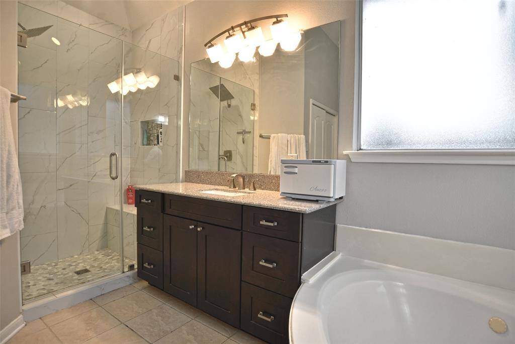 Primary Bath with corner shower