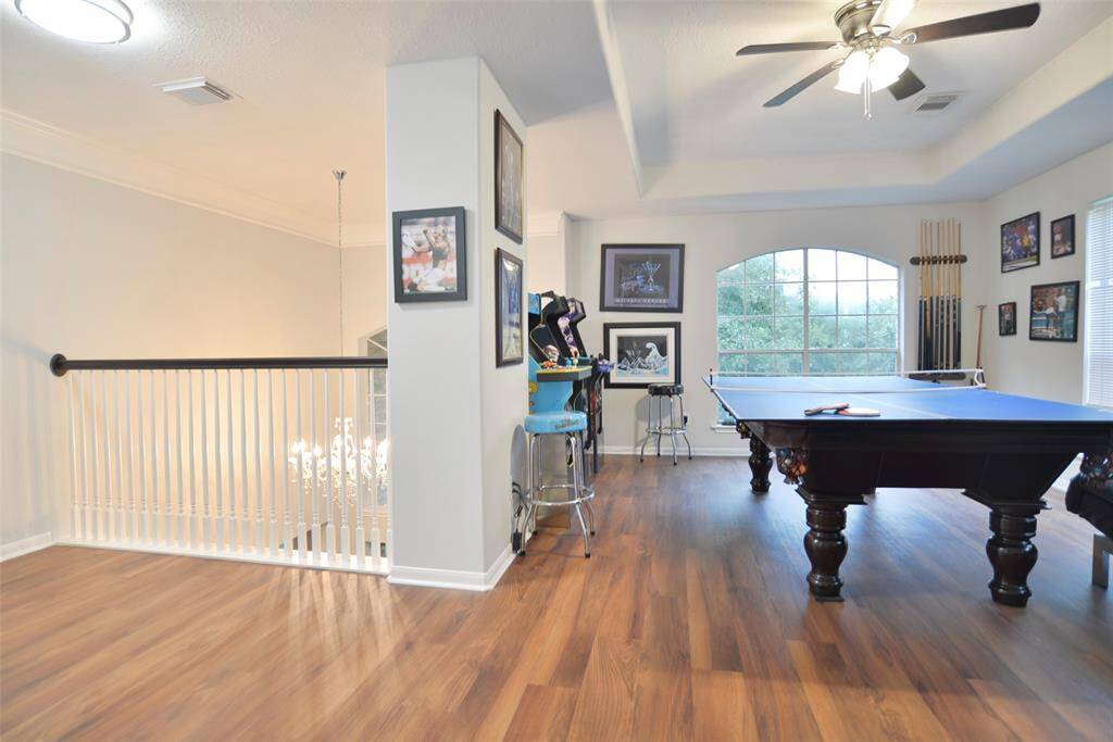 Upstairs game room