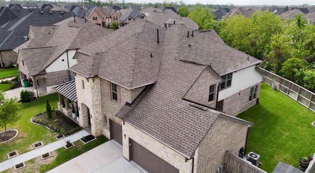 Aerial view of the home