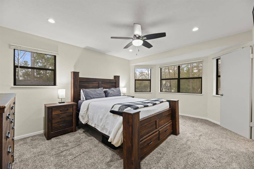 HUGE primary bedroom with bay window.